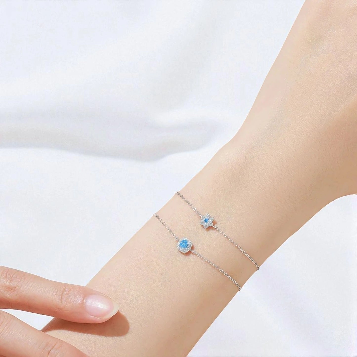 Blue Chain Bracelet