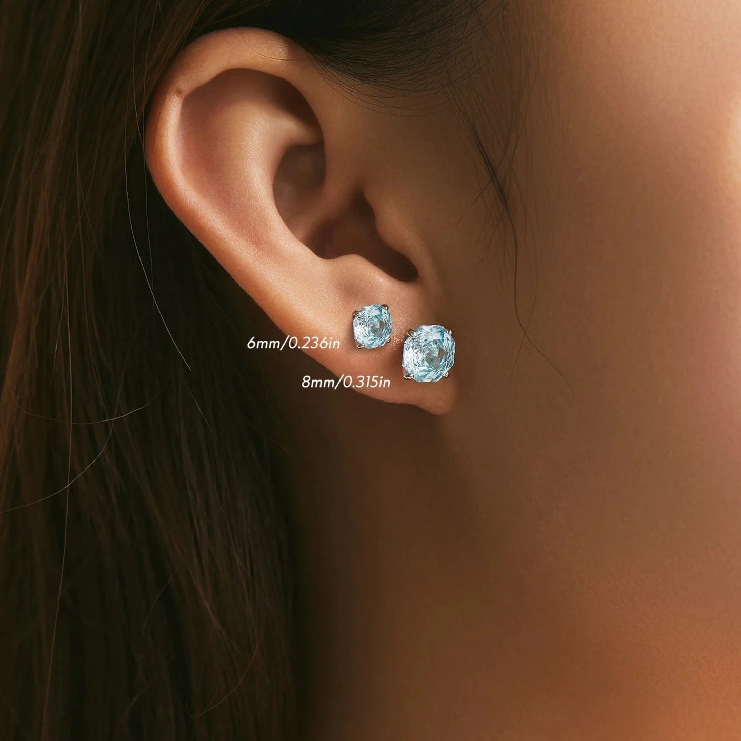 Brilliant Rose-Cut Stud Earrings