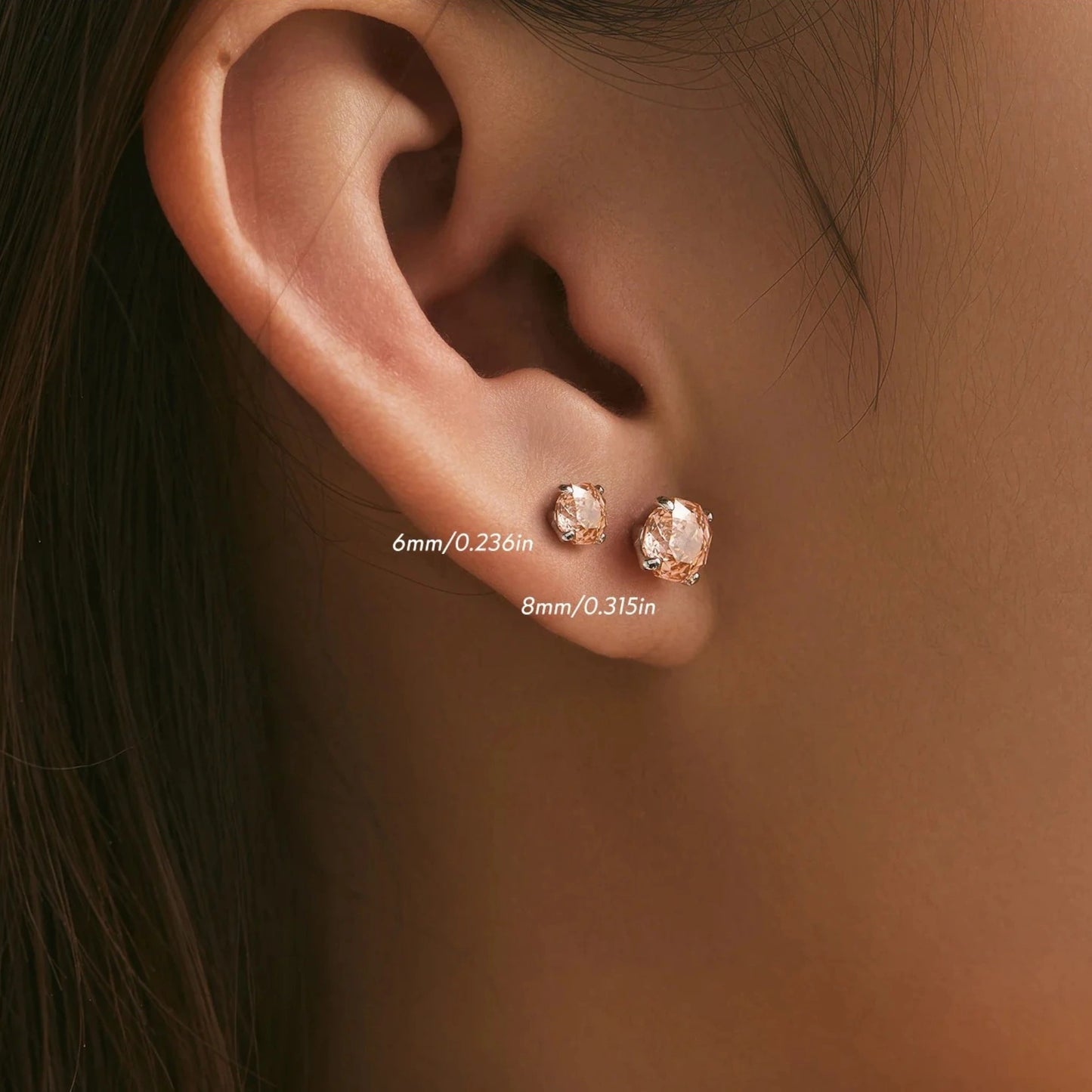Brilliant Rose-Cut Stud Earrings