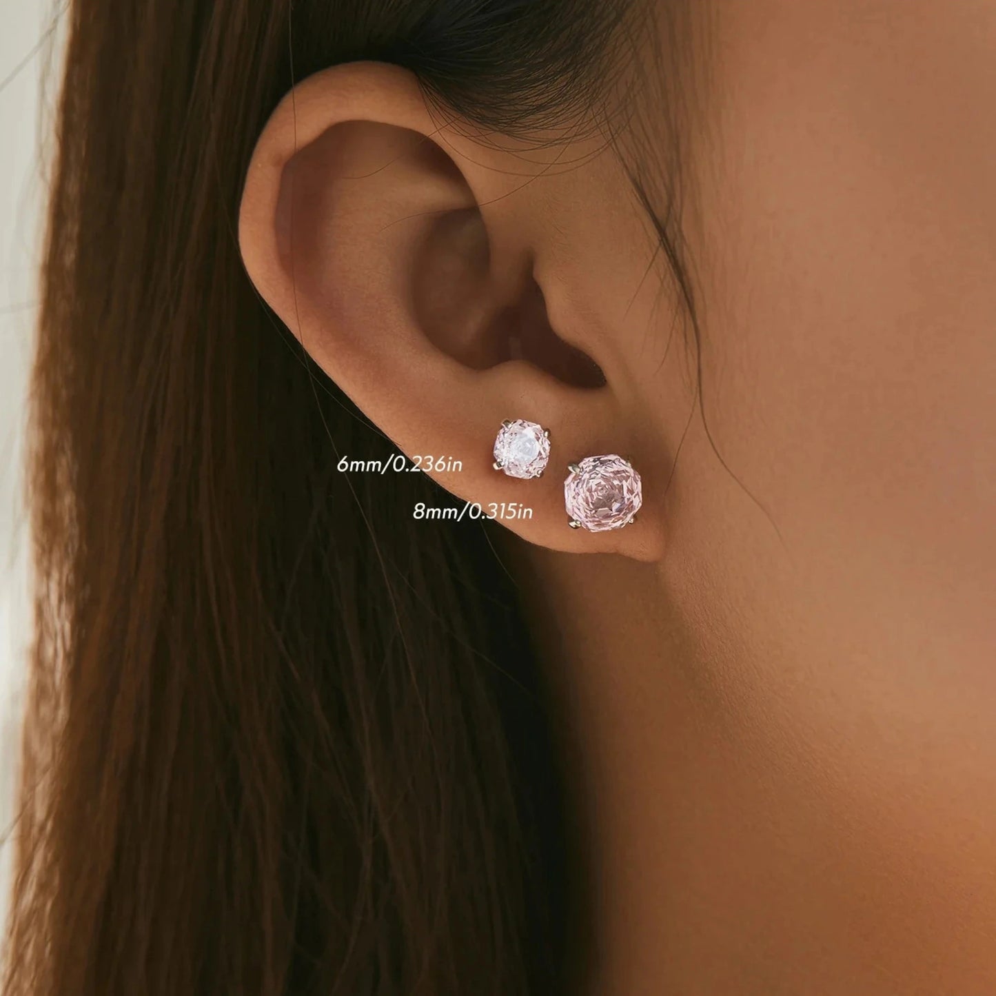 Brilliant Rose-Cut Stud Earrings