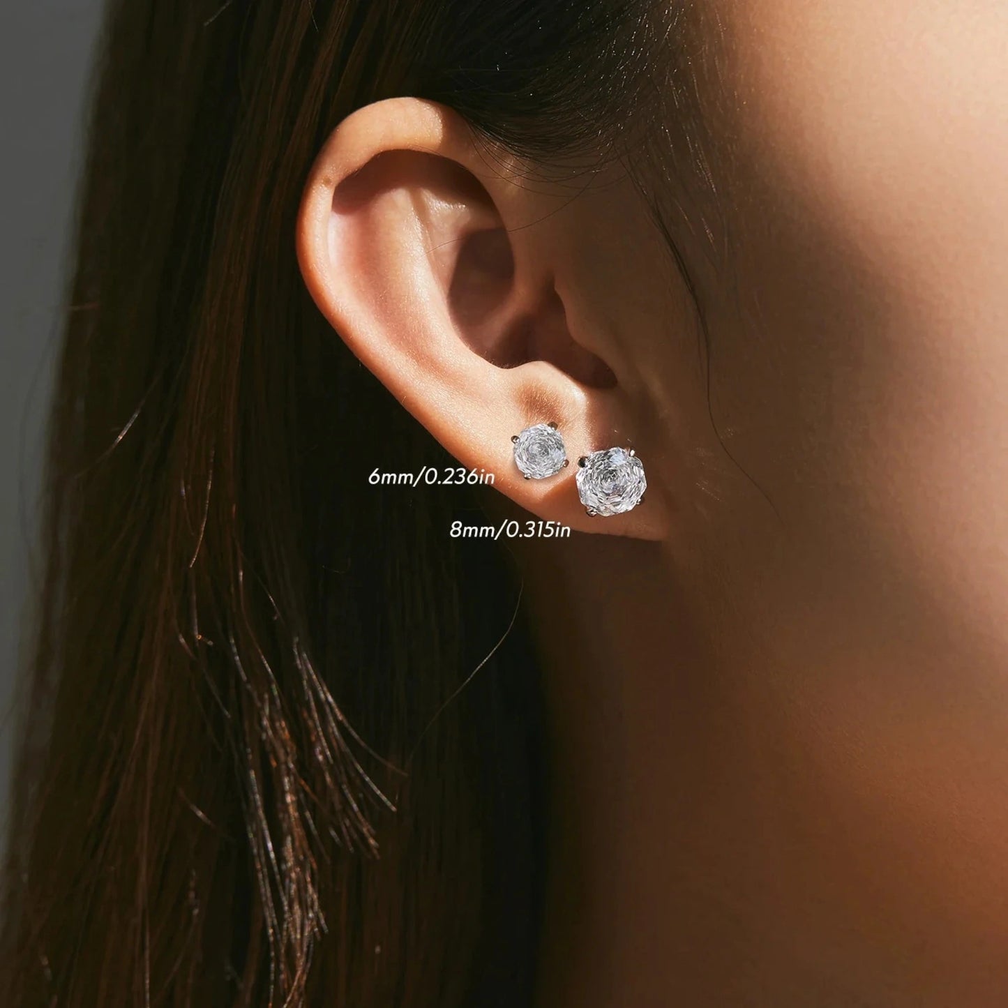 Brilliant Rose-Cut Stud Earrings
