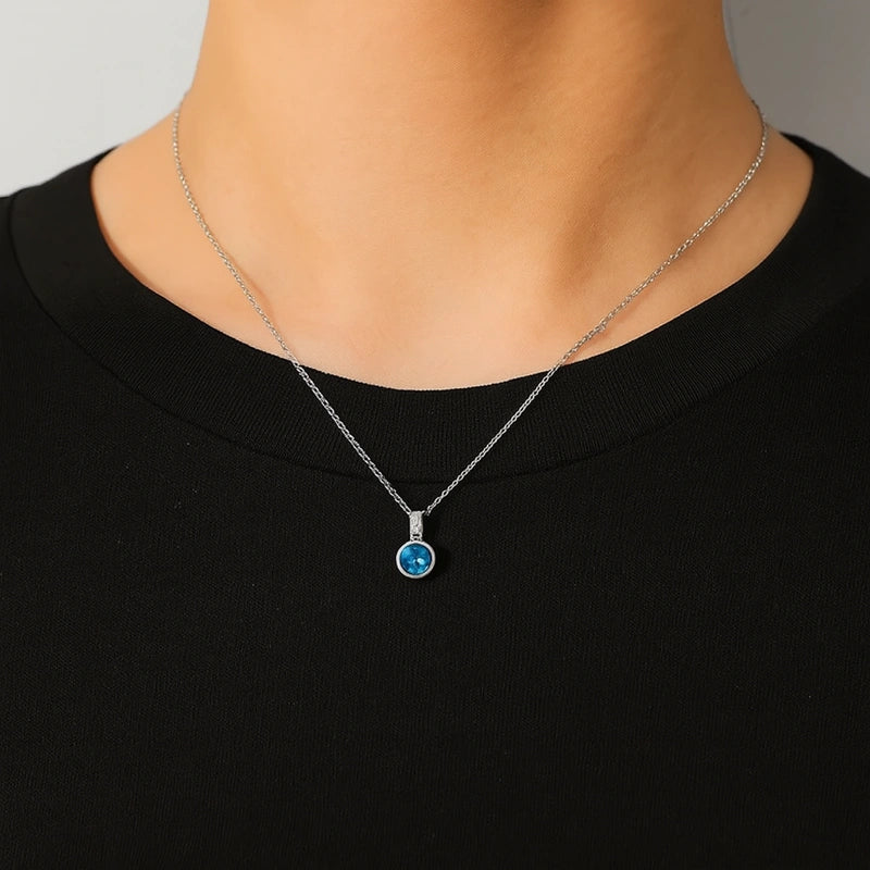 Solitaire Gemstone Pendant Necklace