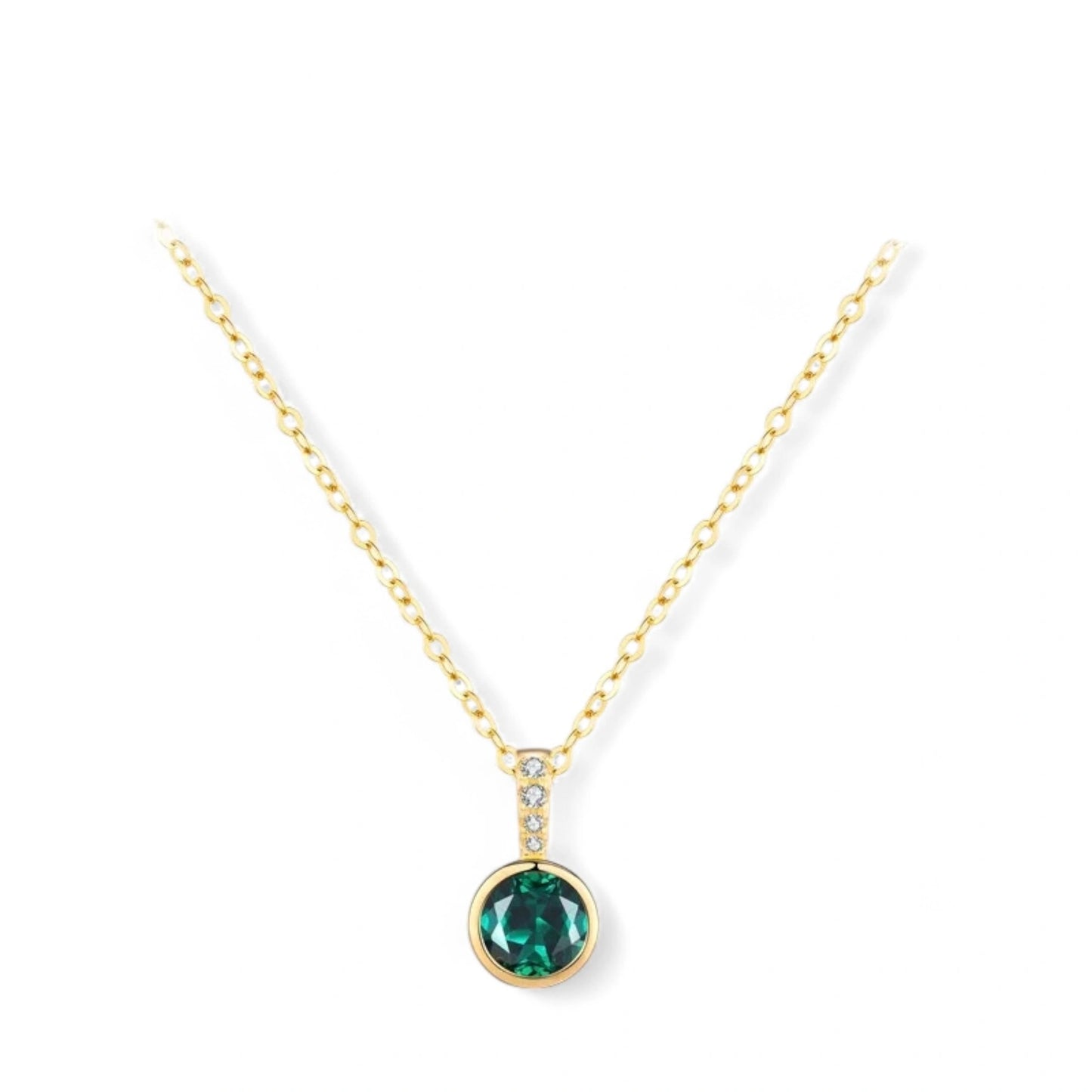Solitaire Gemstone Pendant Necklace