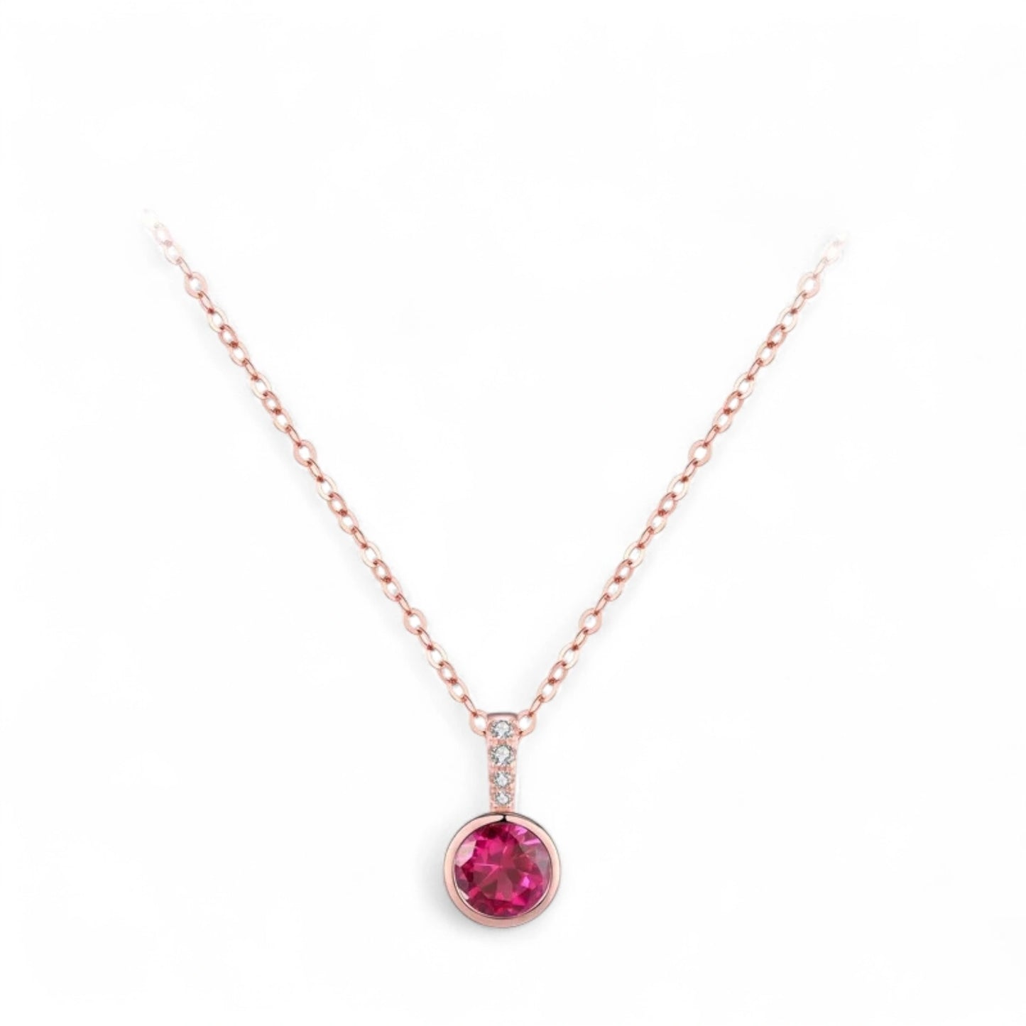 Solitaire Gemstone Pendant Necklace
