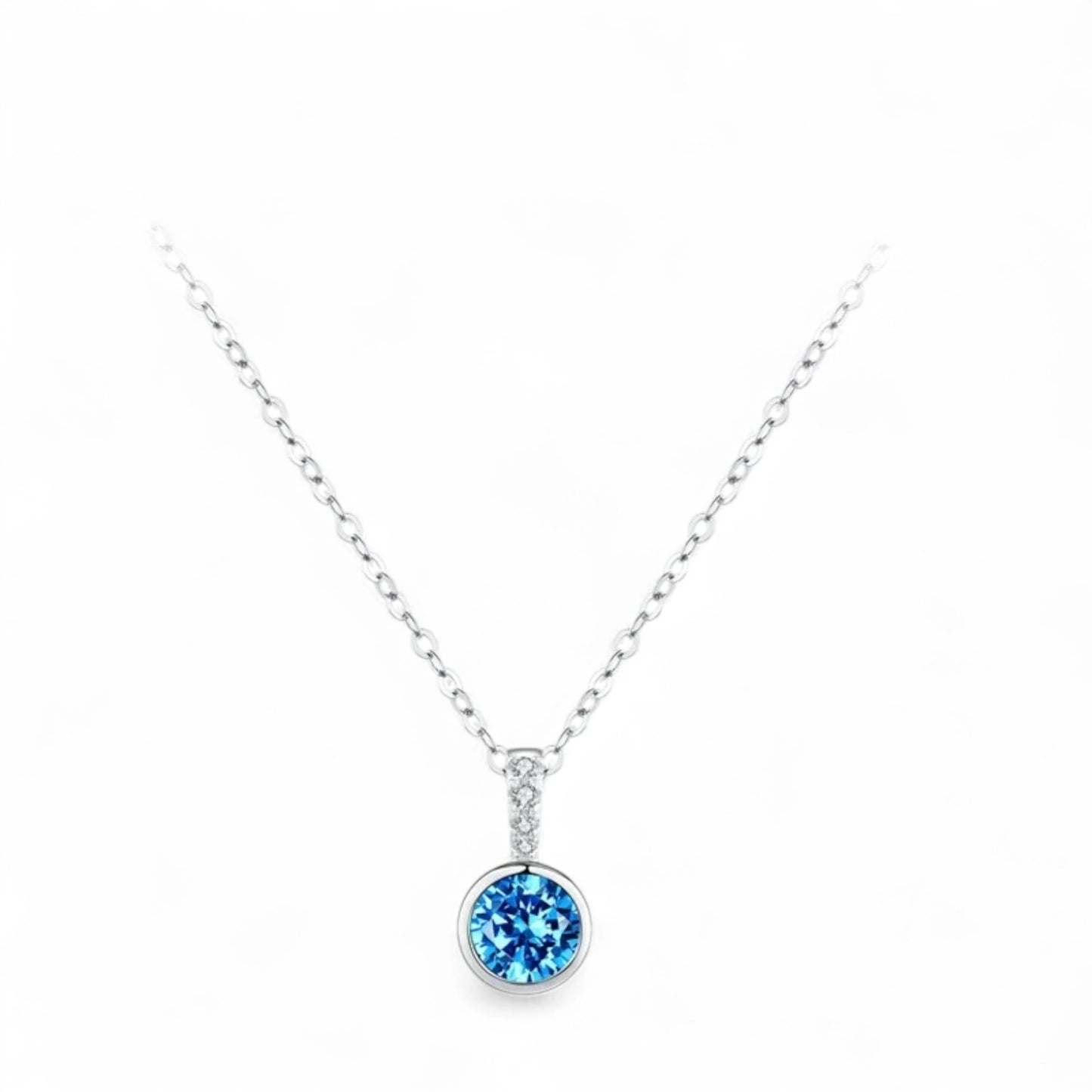 Solitaire Gemstone Pendant Necklace