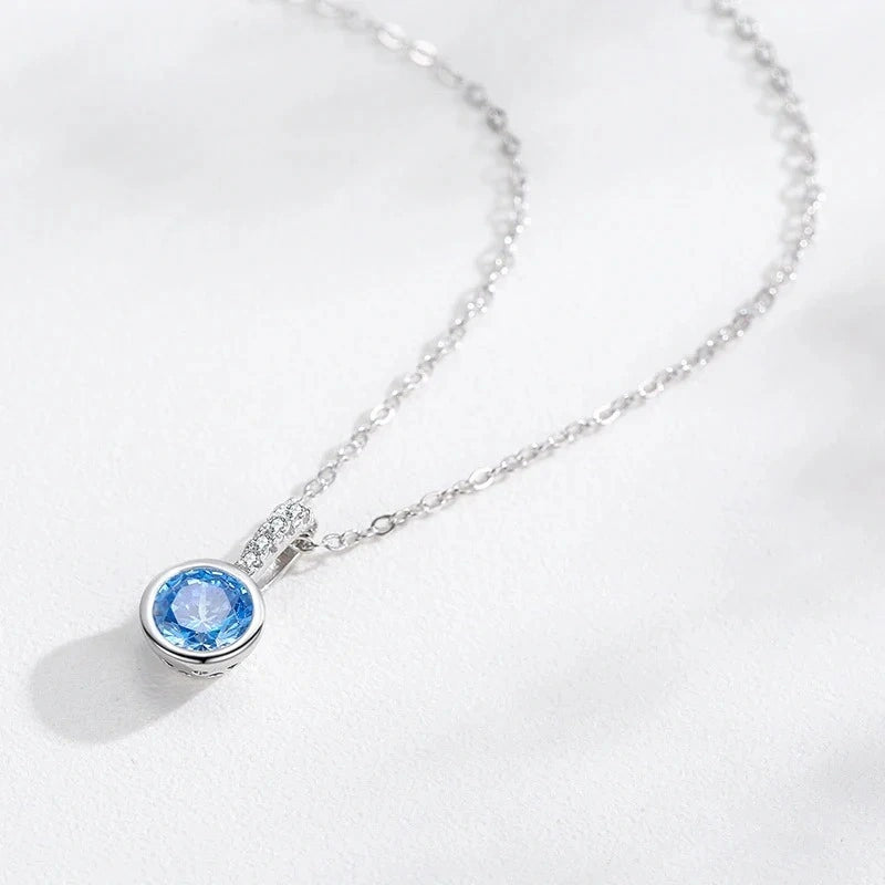 Solitaire Gemstone Pendant Necklace