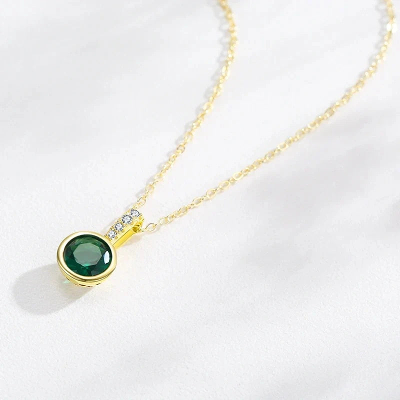 Solitaire Gemstone Pendant Necklace