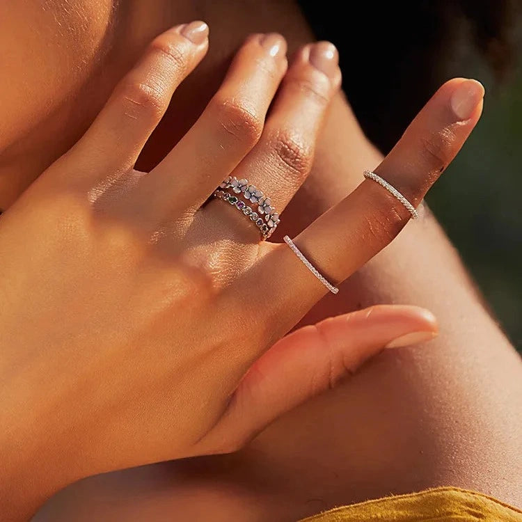 Enamel Bloom Flower Ring