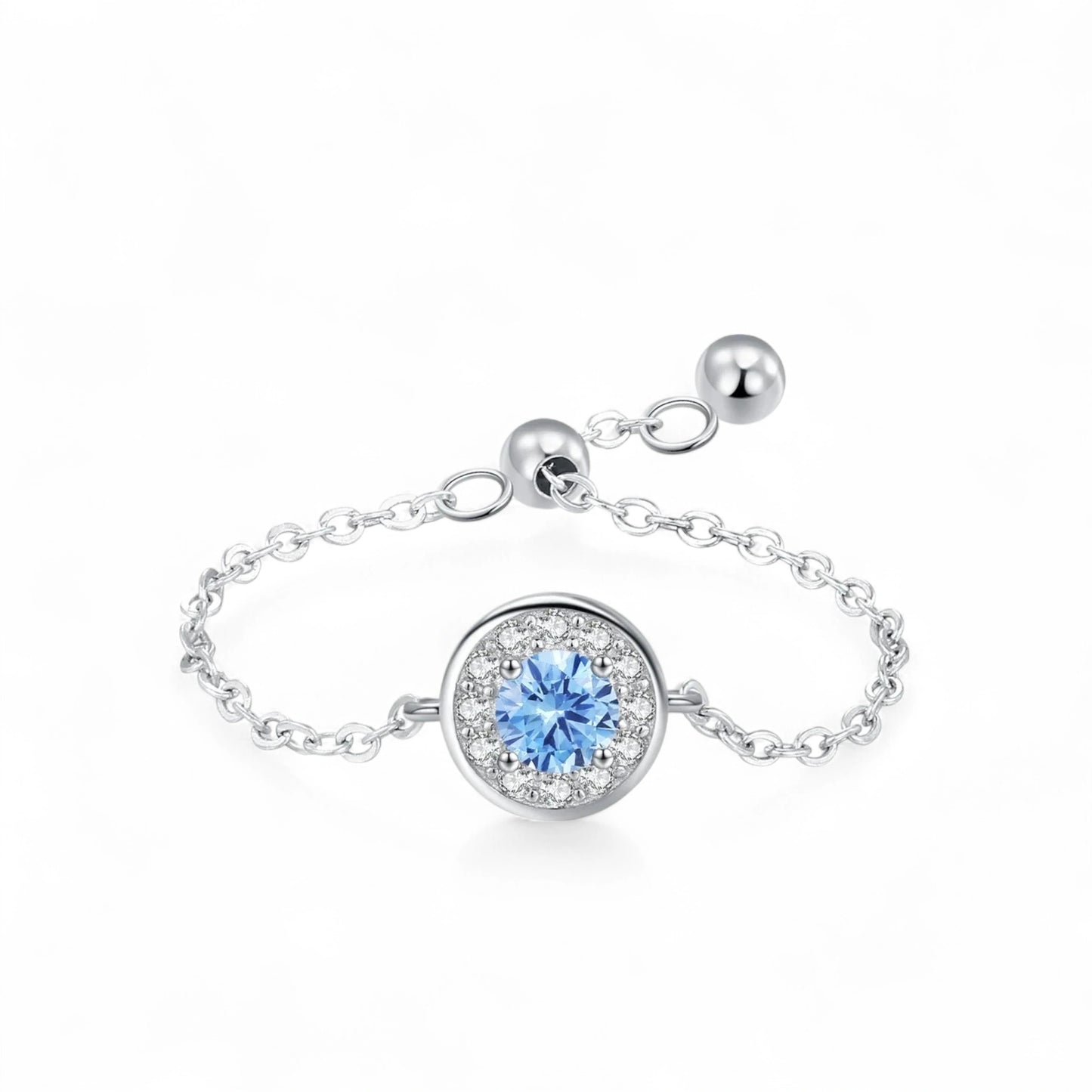 Blue Adjustable Chain Ring
