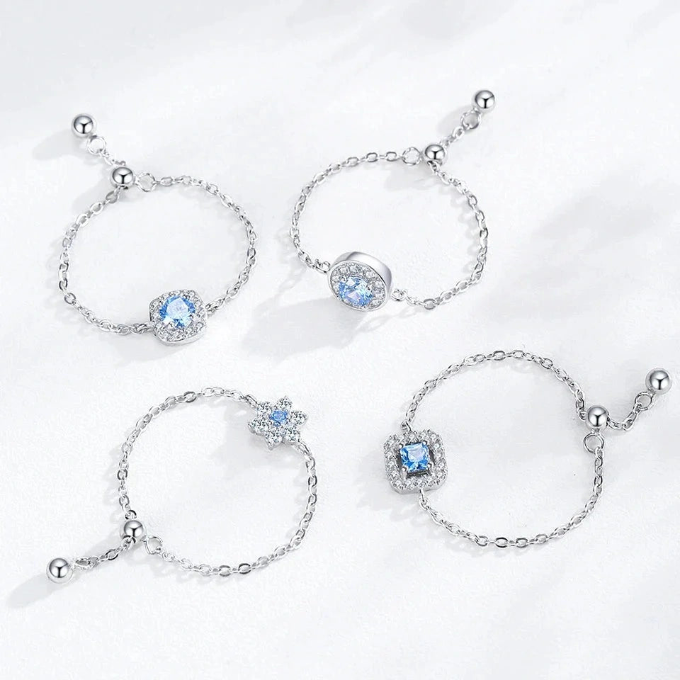 Blue Adjustable Chain Ring
