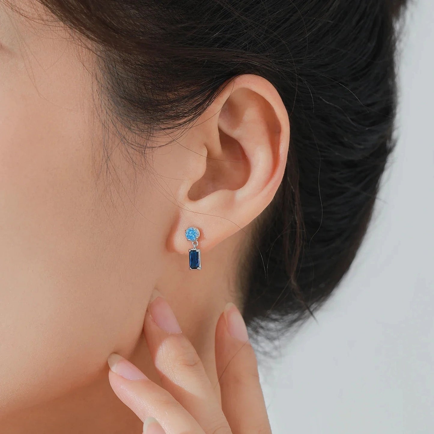 Blue Dual Stone Jewellery Set