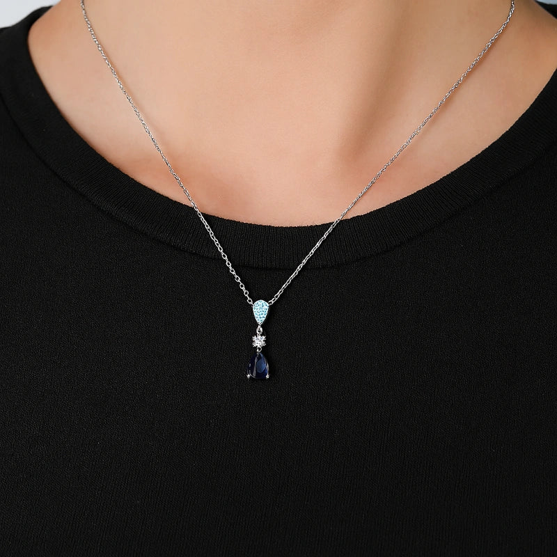 Dual Stone Teardrop Jewellery Set