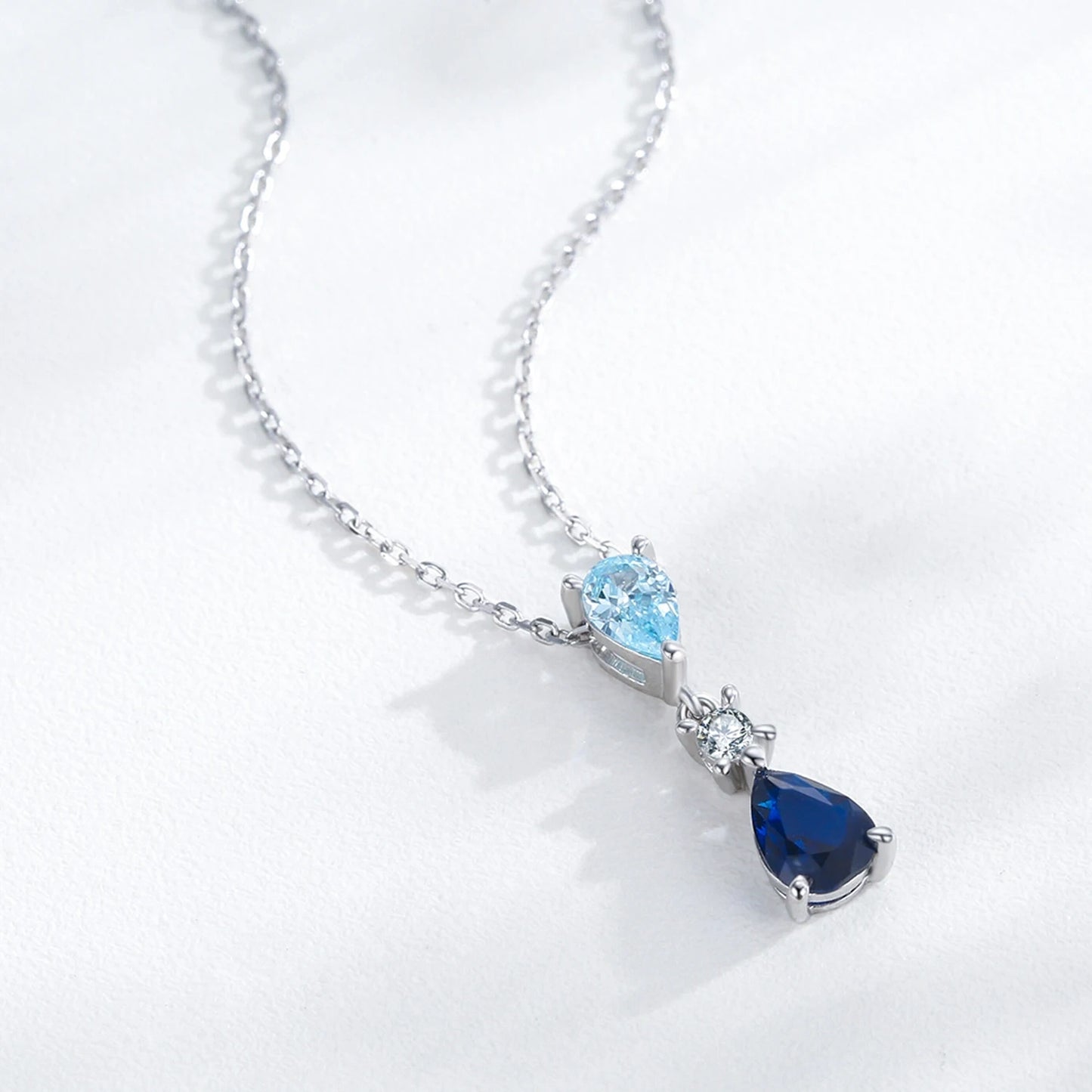 Dual Stone Teardrop Jewellery Set