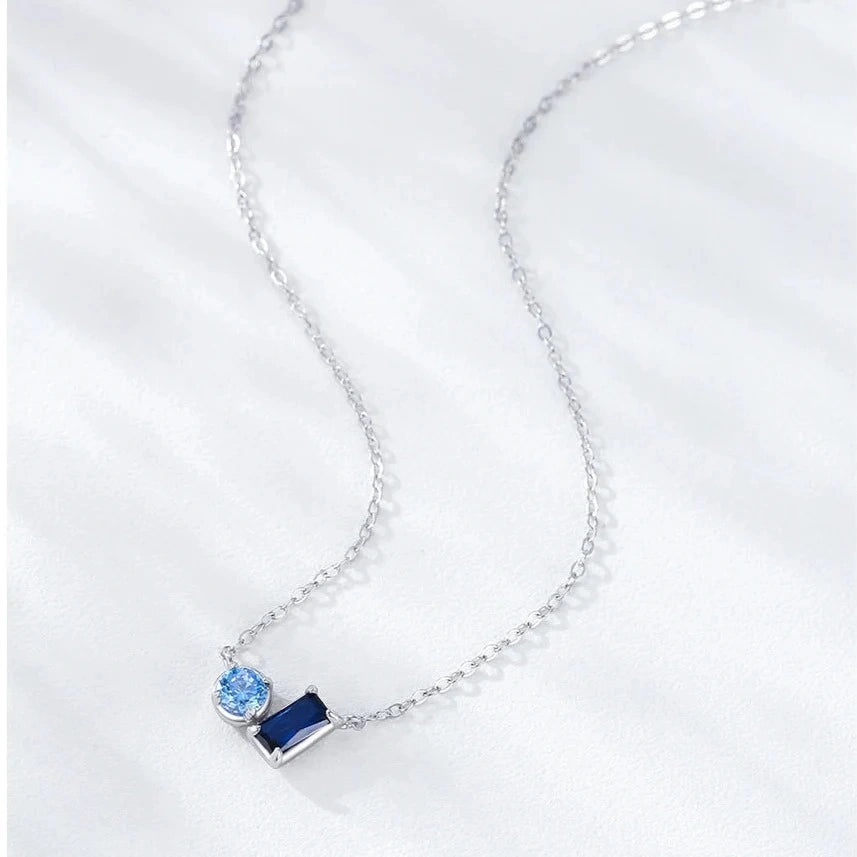 Blue Dual Stone Jewellery Set