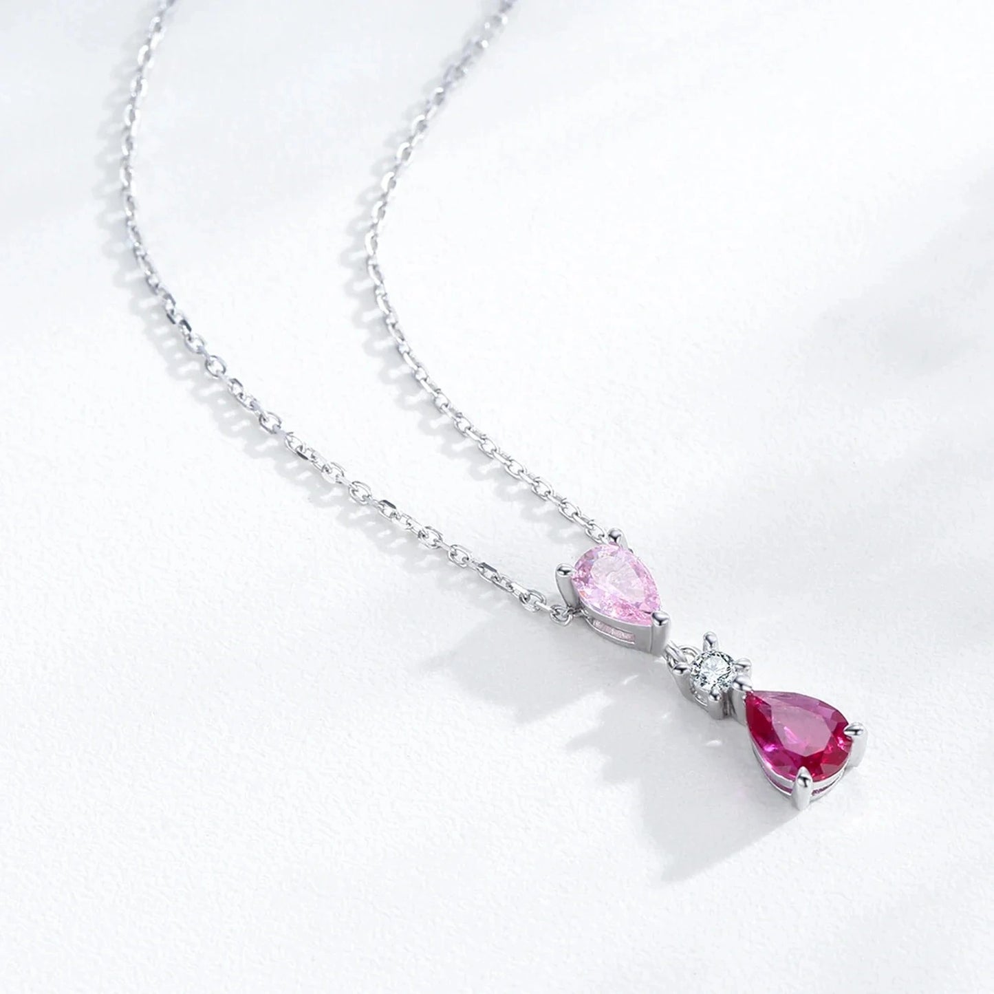 Dual Stone Teardrop Jewellery Set