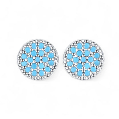 Turquoise Mosaic Studs Earrings