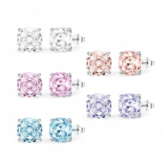 Brilliant Rose-Cut Stud Earrings