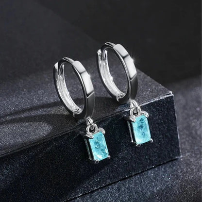 Paraiba Tourmaline Hoop Earrings