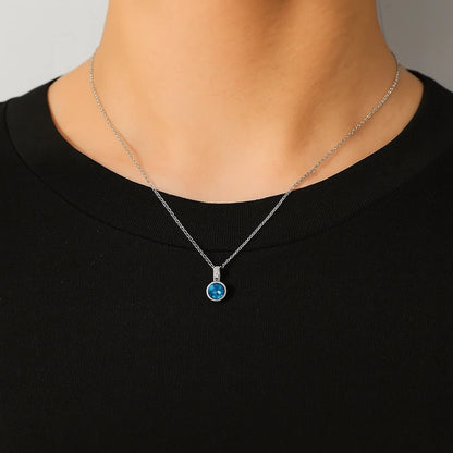 Solitaire Gemstone Pendant Necklace
