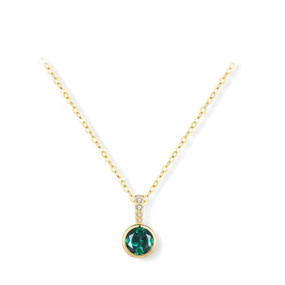Solitaire Gemstone Pendant Necklace