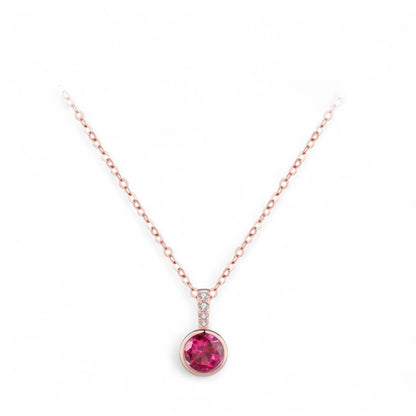 Solitaire Gemstone Pendant Necklace