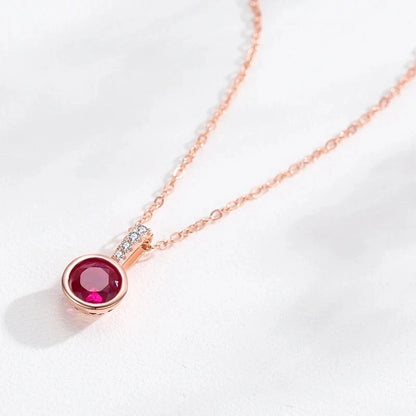 Solitaire Gemstone Pendant Necklace