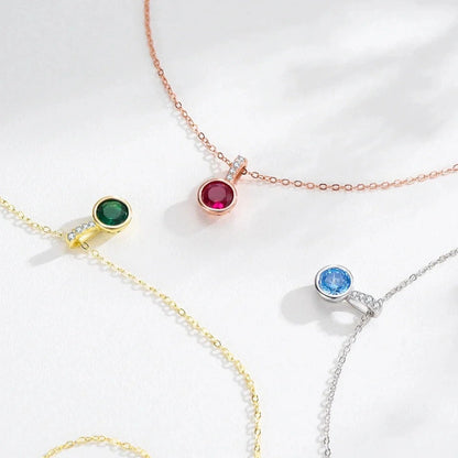 Solitaire Gemstone Pendant Necklace