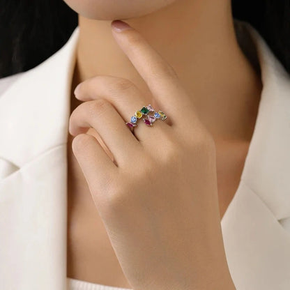 Colorful Open Cocktail Ring