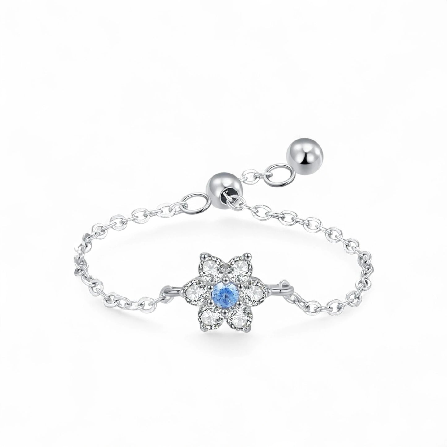 Blue Adjustable Chain Ring