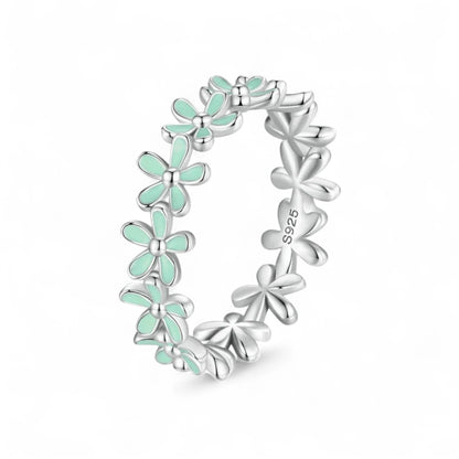 Enamel Bloom Flower Ring