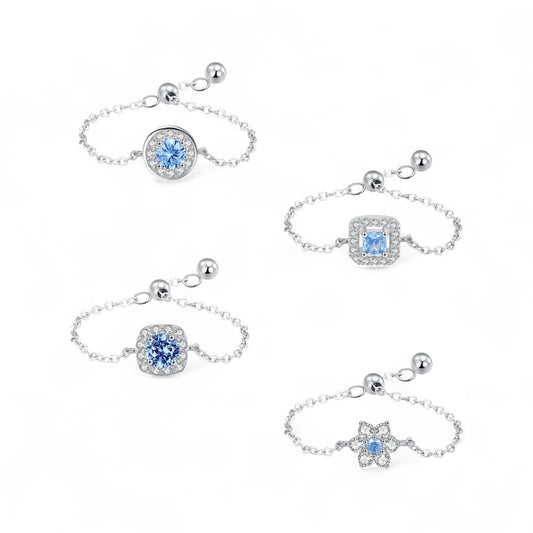 Blue Adjustable Chain Ring
