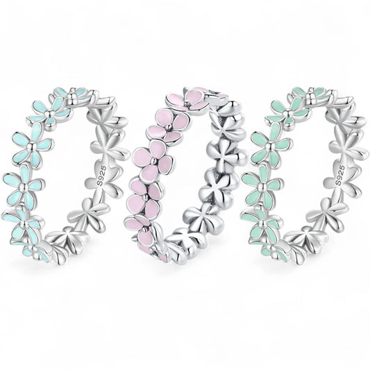 Enamel Bloom Flower Ring
