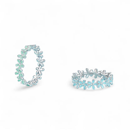 Enamel Bloom Flower Ring