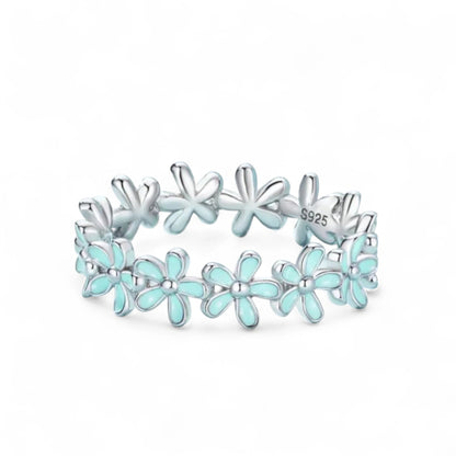 Enamel Bloom Flower Ring