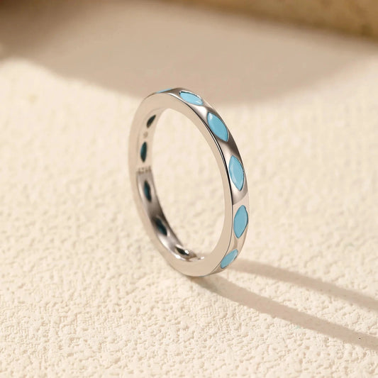 Turquoise Marquise Band Ring