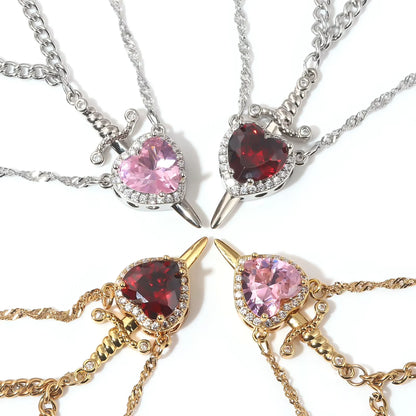 Heart & Sword Necklace