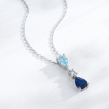 Dual Stone Teardrop Jewellery Set
