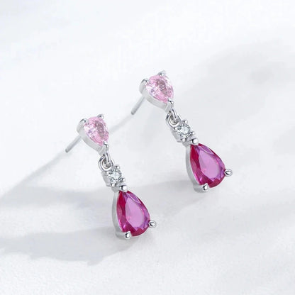 Dual Stone Teardrop Jewellery Set