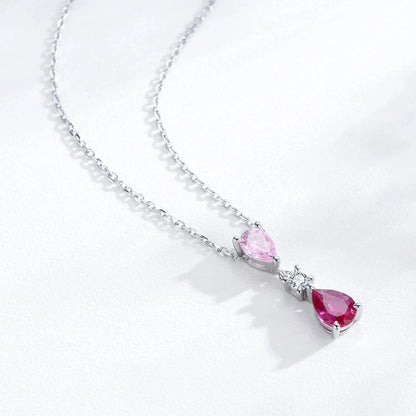 Dual Stone Teardrop Jewellery Set